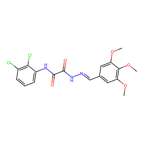 N-(2,3-Dichloro-PH)-2-oxo-2-(2-(3,4,5-trimethoxybenzylidene)hydrazino)acetamide structure