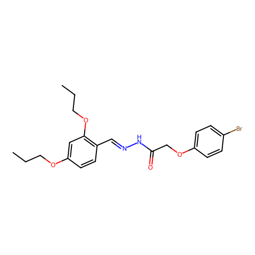 2-(4-bromophenoxy)-N'-(2,4-dipropoxybenzylidene)acetohydrazide structure