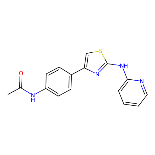 Acetamide, N-[4-[2-(2-pyridinylamino)-4-thiazolyl]phenyl]- structure