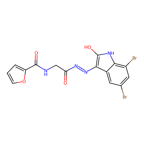 C15H10Br2N4O4 structure