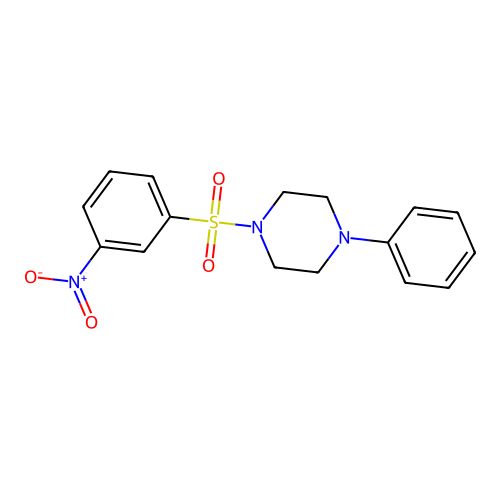 1-(3-Nitro-benzenesulfonyl)-4-phenyl-piperazine structure