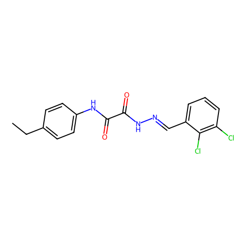 2-(2-(2,3-Dichlorobenzylidene)hydrazino)-N-(4-ethylphenyl)-2-oxoacetamide structure