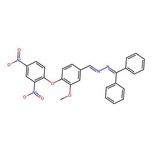 4-{2,4-Bisnitrophenoxy}-3-methoxybenzaldehyde (diphenylmethylene)hydrazone structure