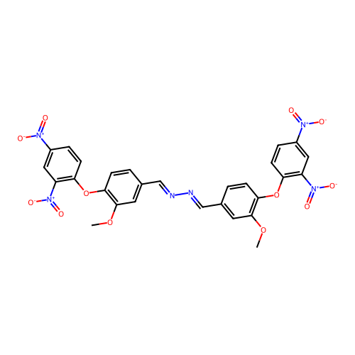 4-{2,4-bisnitrophenoxy}-3-methoxybenzaldehyde (4-{2,4-bisnitrophenoxy}-3-methoxybenzylidene)hydrazone structure