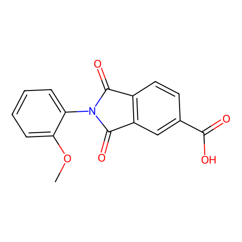 2-(2-methoxyphenyl)-1,3-dioxo-2,3-dihydro-1H-isoindole-5-carboxylic acid structure
