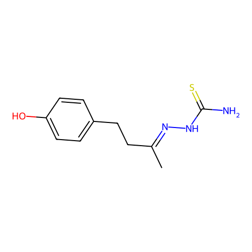 [4-(4-Hydroxyphenyl)butan-2-ylideneamino]thiourea structure