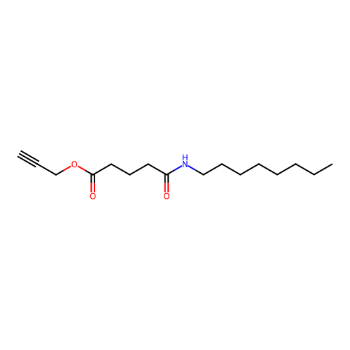 Prop-2-ynyl 5-(octylamino)-5-oxopentanoate structure