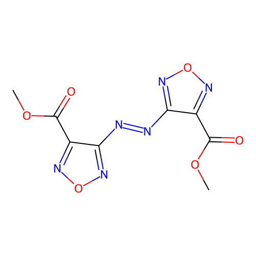 Diazene, bis[3-(4-methoxycarbonyl-1,2,5-oxadiazolyl)]- structure