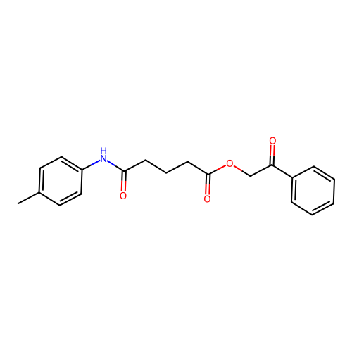 2-Oxo-2-phenylethyl 5-oxo-5-(4-toluidino)pentanoate structure