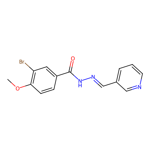 3-bromo-4-methoxy-N'-(pyridin-3-ylmethylene)benzohydrazide structure