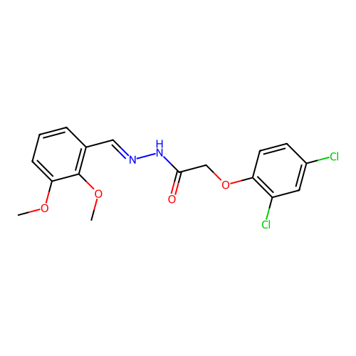 2-(2,4-dichlorophenoxy)-N'-(2,3-dimethoxybenzylidene)acetohydrazide structure