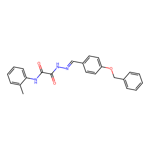 2-{(2E)-2-[4-(benzyloxy)benzylidene]hydrazino}-N-(2-methylphenyl)-2-oxoacetamide structure