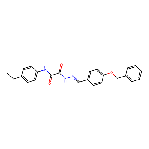 2-(2-(4-(Benzyloxy)benzylidene)hydrazino)-N-(4-ethylphenyl)-2-oxoacetamide structure