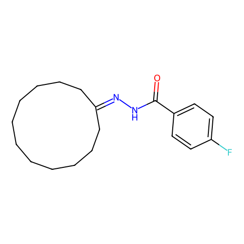 N'-cyclododecylidene-4-fluorobenzohydrazide structure