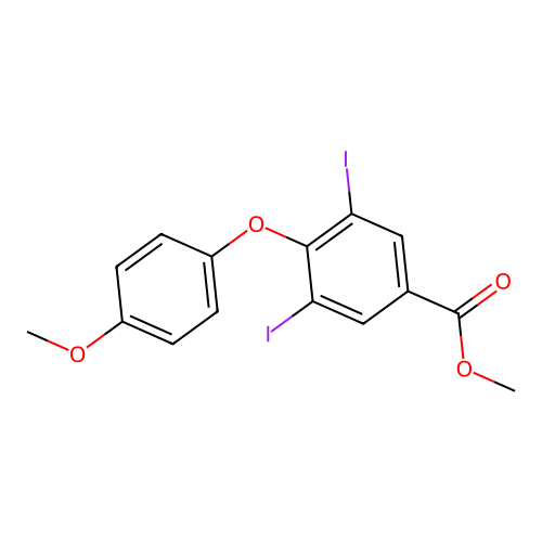 Methyl 3,5-diiodo-4-(4'-methoxyphenoxy)benzoate structure