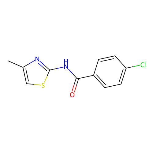 4-氯-N-(4-甲基-1,3-噻唑-2-基)苯甲酰胺 structure