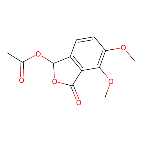 4,5-Dimethoxy-3-oxo-1,3-dihydro-2-benzofuran-1-yl acetate structure