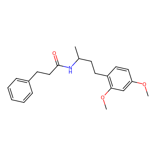 N-[4-(2,4-dimethoxyphenyl)butan-2-yl]-3-phenylpropanamide structure
