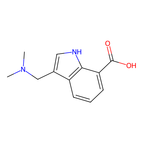 3-二甲氨基甲基吲哚-7-甲酸 structure