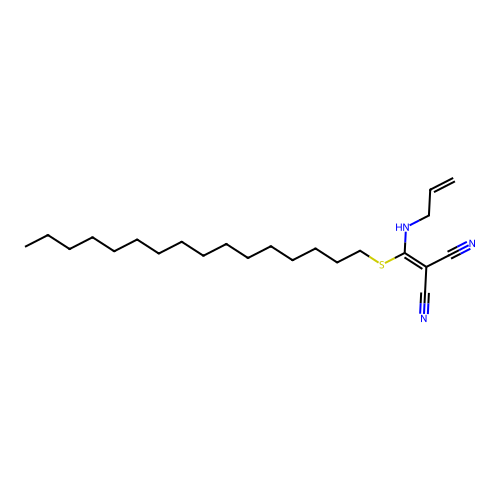 [(Hexadecylsulfanyl)(prop-2-en-1-ylamino)methylidene]propanedinitrile structure