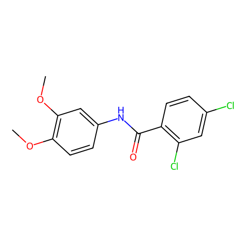 2,4-dichloro-N-(3,4-dimethoxyphenyl)benzamide structure