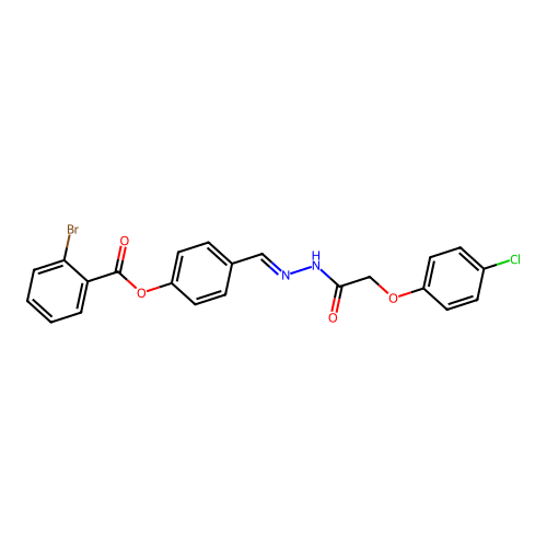 4-(2-((4-Chlorophenoxy)acetyl)carbohydrazonoyl)phenyl 2-bromobenzoate structure
