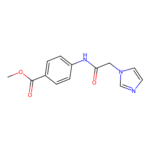 methyl 4-[(1H-imidazol-1-ylacetyl)amino]benzoate structure