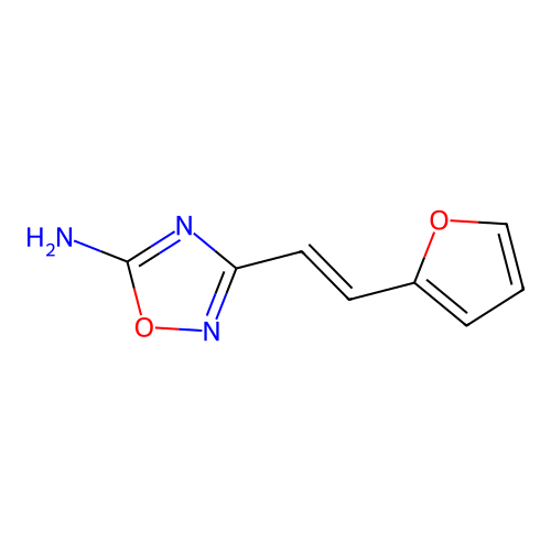 1,2,4-Oxadiazol-5-amine, 3-(2-(2-furanyl)ethenyl)-, (E)- structure