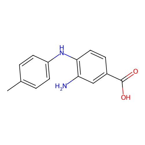 3-Amino-4-(4-methylanilino)benzoic acid structure