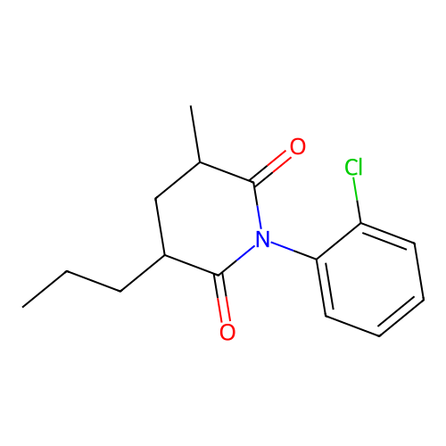 1-(2-Chlorophenyl)-3-methyl-5-propylpiperidine-2,6-dione structure