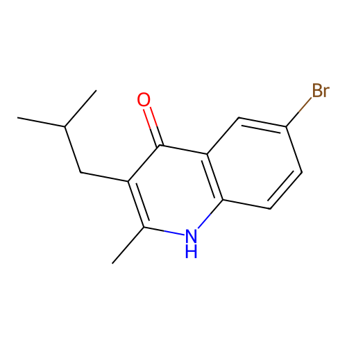 6-Bromo-3-isobutyl-2-methylquinolin-4-ol structure