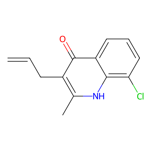 3-Allyl-8-chloro-2-methyl-4-quinolinol structure