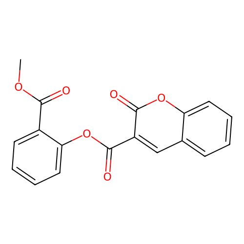 2-(methoxycarbonyl)phenyl 2-oxo-2H-chromene-3-carboxylate structure