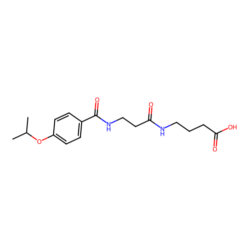 4-(3-(4-Isopropoxybenzamido)propanamido)butanoic acid structure