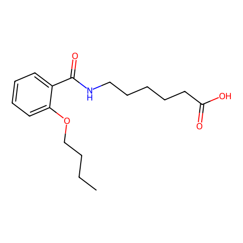 6-{[(2-Butoxyphenyl)carbonyl]amino}hexanoic acid structure