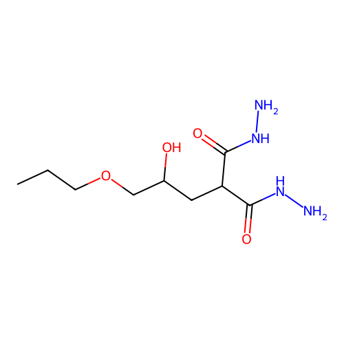 2-(2-Hydroxy-3-propoxypropyl)propanedihydrazide structure