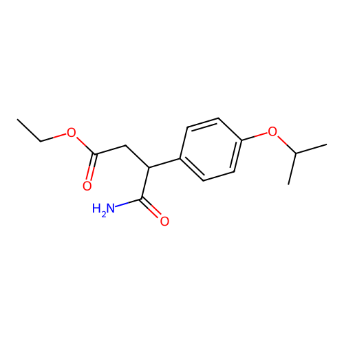 Ethyl 4-amino-3-(4-isopropoxyphenyl)-4-oxobutanoate structure