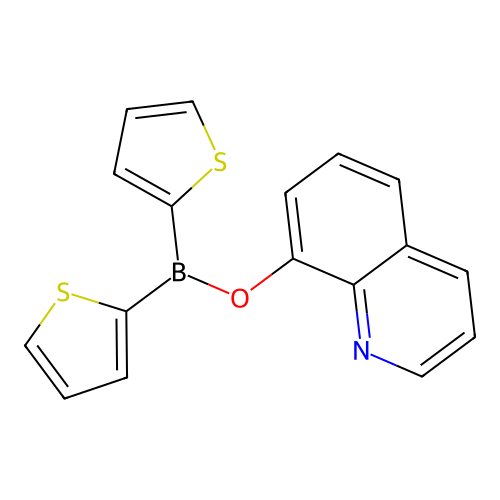 8-Quinolinyl di(2-thienyl)borinate structure