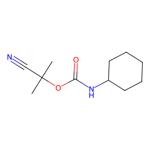 1-Cyano-1-methylethyl cyclohexylcarbamate structure