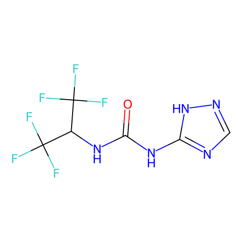 1-(1,1,1,3,3,3-hexafluoropropan-2-yl)-3-(1H-1,2,4-triazol-3-yl)urea structure