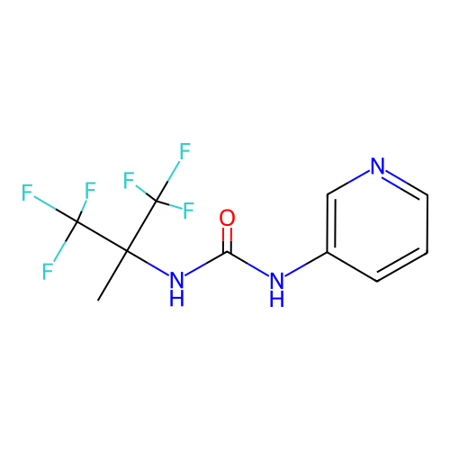 1-(1,1,1,3,3,3-Hexafluoro-2-methylpropan-2-yl)-3-pyridin-3-ylurea structure