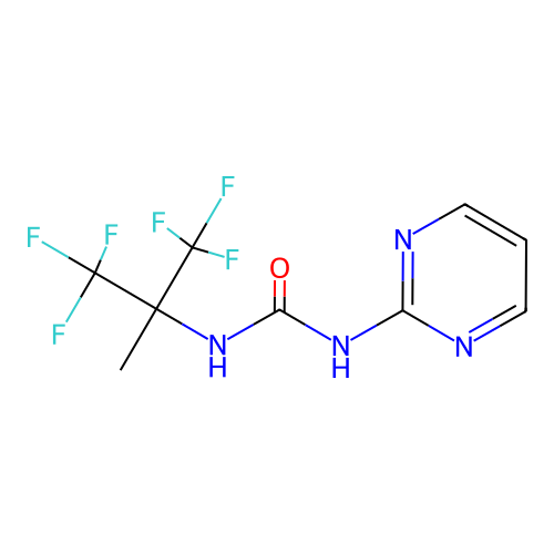 1-(1,1,1,3,3,3-Hexafluoro-2-methylpropan-2-yl)-3-pyrimidin-2-ylurea structure