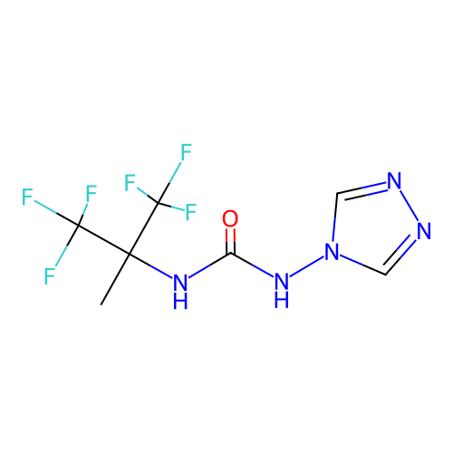 1-(1,1,1,3,3,3-hexafluoro-2-methylpropan-2-yl)-3-(4H-1,2,4-triazol-4-yl)urea structure