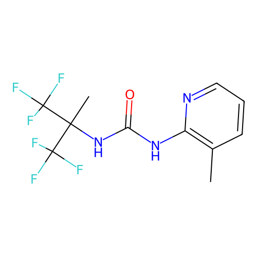 1-(1,1,1,3,3,3-Hexafluoro-2-methylpropan-2-yl)-3-(3-methylpyridin-2-yl)urea structure