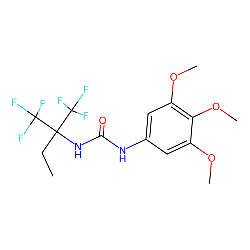 1-[1,1,1-Trifluoro-2-(trifluoromethyl)butan-2-yl]-3-(3,4,5-trimethoxyphenyl)urea structure