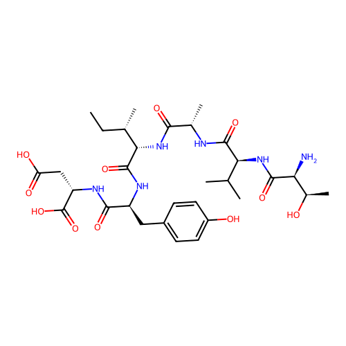 L-Aspartic acid, L-threonyl-L-valyl-L-alanyl-L-isoleucyl-L-tyrosyl- structure