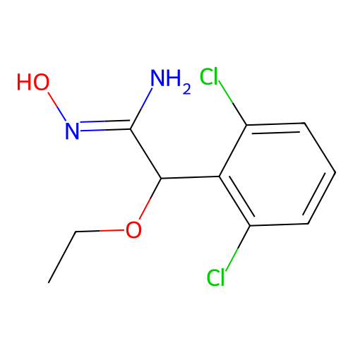 Acetamidoxime, 2-(2,6-dichlorophenyl)-2-ethoxy- structure