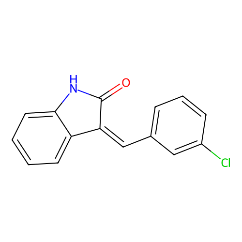 3-[(3-chlorophenyl)methylidene]-1H-indol-2-one structure