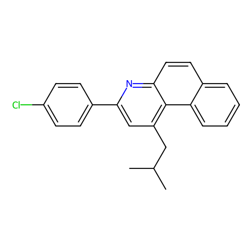 3-(4-Chlorophenyl)-1-isobutylbenzo[f]quinoline structure
