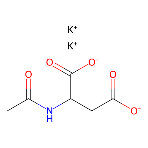 Dipotassium N-acetyl-DL-aspartate structure